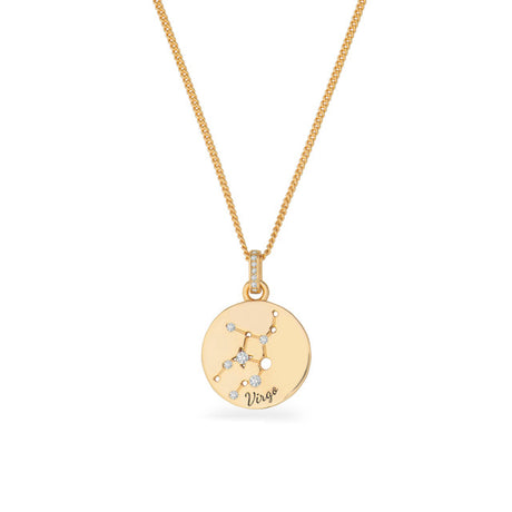 Tipperary Crystal Zodiac Gold Pendant - Virgo | 169630