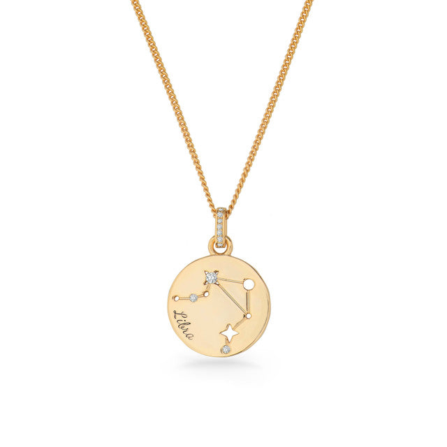 Tipperary Crystal Zodiac Gold Pendant - Libra | 169647