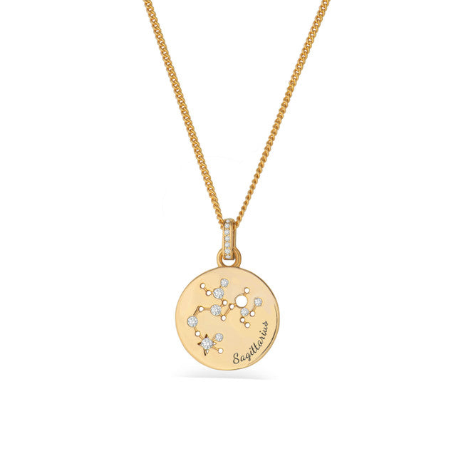 Tipperary Crystal Zodiac Gold Pendant - Sagittarius | 169661