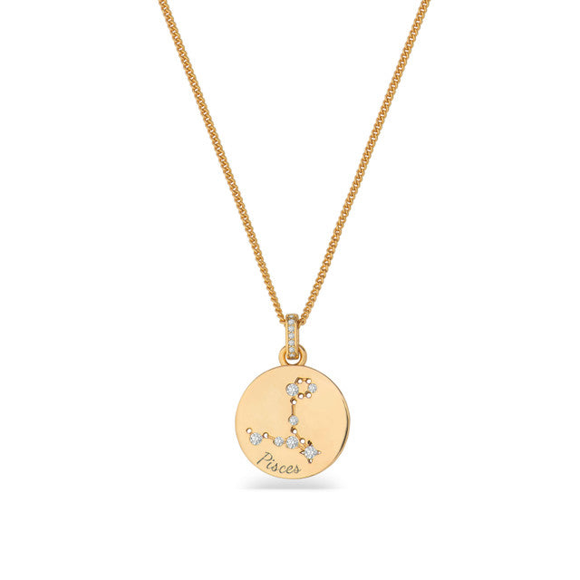 Tipperary Crystal Zodiac Gold Pendant - Pisces | 169692