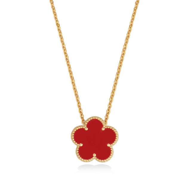 Tipperary Crystal Le Fleur Collection Red Pendant - Yellow Gold | 171015