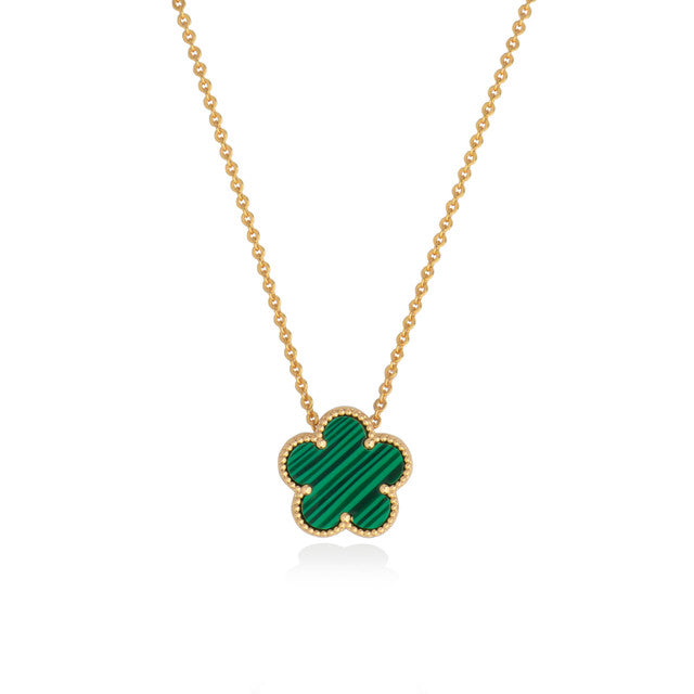 Tipperary Crystal Le Fleur Collection Green Pendant - Yellow Gold | 171114