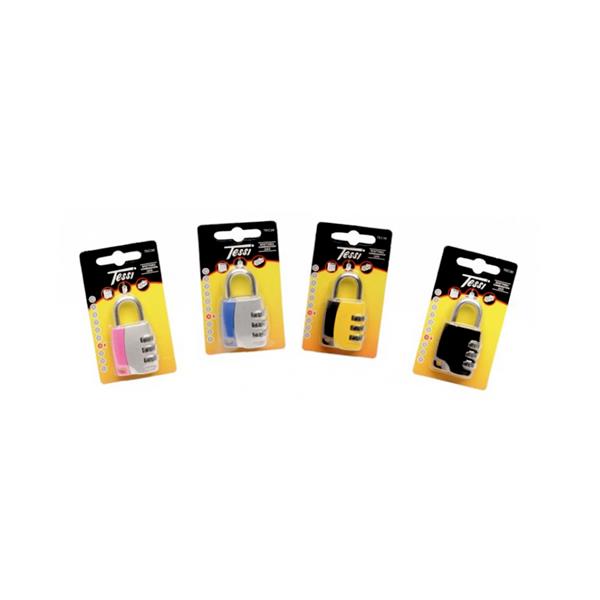 Tessi 30mm Combination Padlock - Assorted Colours | TEC30