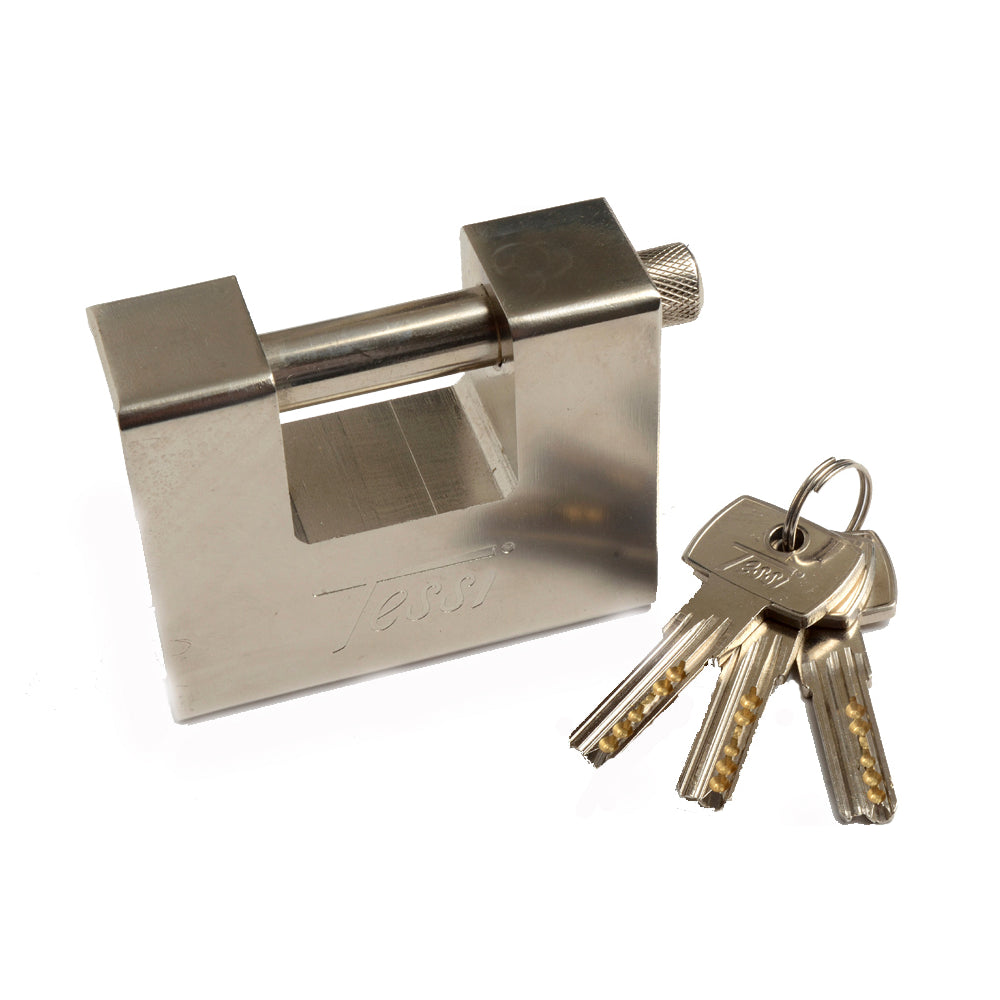 Tessi 85mm Steel Roller Shutter Lock Padlock | TE85