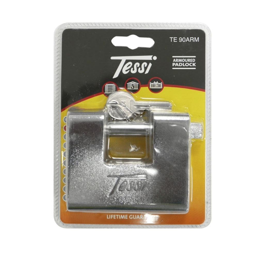 Tessi 90mm Armoured Shutter Padlock | TE90ARM