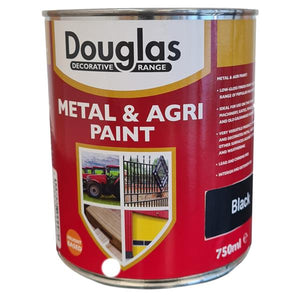 Douglas Metal and Agri Paint 750ml - Black | DPAG1000BL