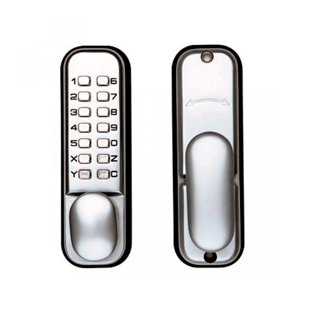 Tessi Digital Push Button Door Lock - Satin | TKPBL1000S