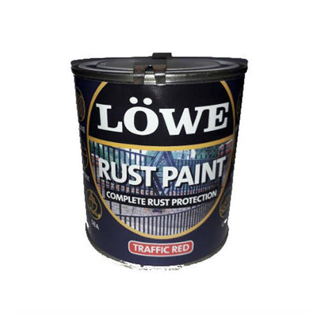 Lowe 1 Litre Rust and Metal Paint - Traffic Red | LRR0150