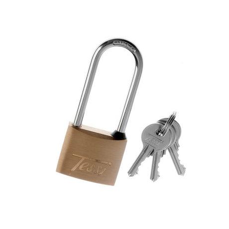 Tessi 40mm Long Shackle Solid Brass Padlock | TE40L