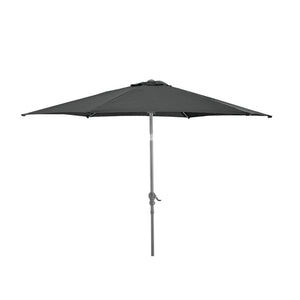 Aluminium Garden Parasol Umbrella 2.7m Crank & Tilt - Charcoal