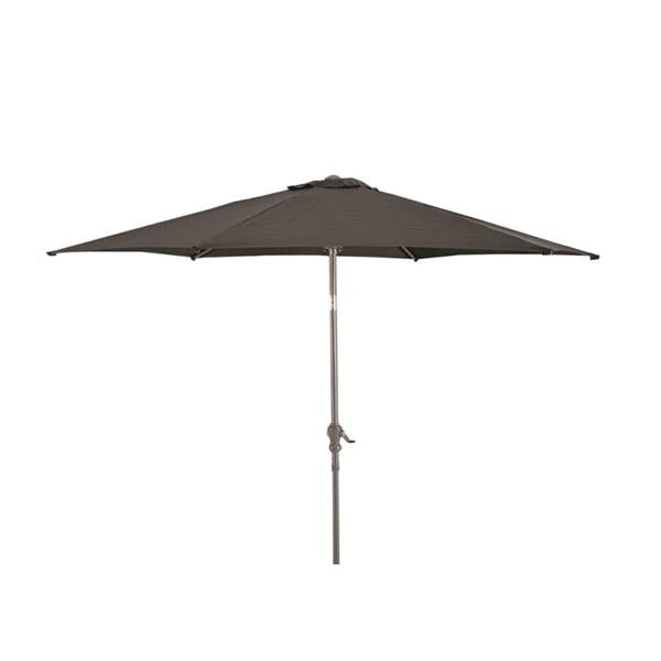Aluminium Garden Parasol Umbrella 2.7m Crank & Tilt - Charcoal