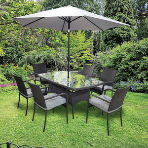 Sienna 6 Seater Rattan Garden Furniture Set