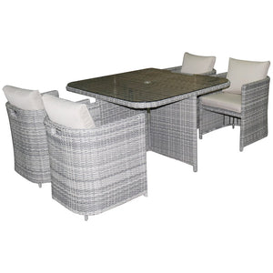 Capri 4 + 4 Seater Rattan Cube Garden Furniture Set | 241358