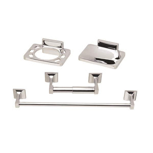 Tema Roma 4 Piece Bathroom Accessory Set - Chrome | CTA4PS