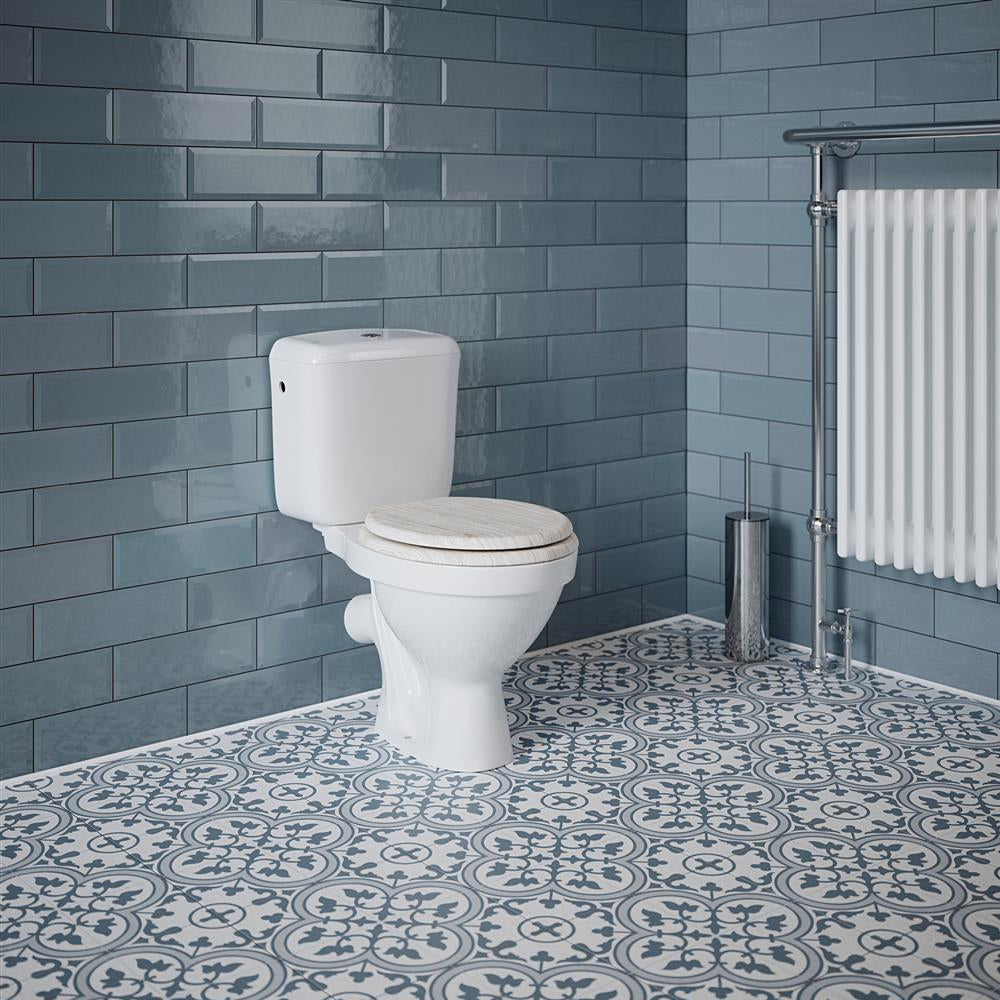 Tema Woodland Inspired Toilet Seat - White Woodgrain | TWSWHT