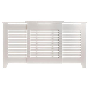 Tema Contempory Adjustable Radiator Cabinet Cover - White - Medium | RCDCAD02W