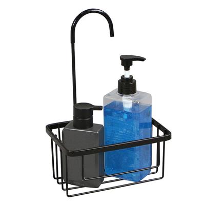 Tema Single Hook Wire Basket Caddy for Shower - Black | TWWHSCB