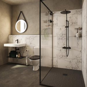 Tema 2 Tier Corner Basket for Shower - Black | TWW2CNRB