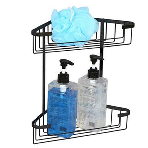 Tema 2 Tier Corner Basket for Shower - Black | TWW2CNRB