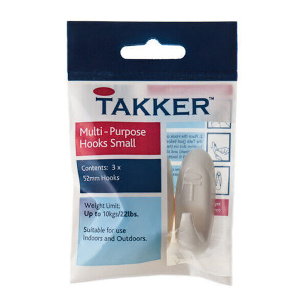 Takker Multi Purpose Hooks 3 Pack MPS-20 - Small | TAK9