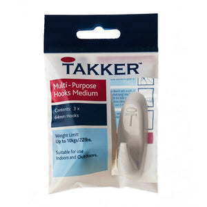 Takker Multi Purpose Hooks 3 Pack MPM-20 - Medium | TAK10