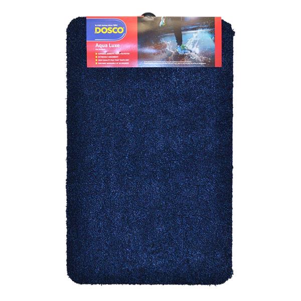 Dosco Aqualuxe Indoor Door Mat 50cm x 80cm Machine Washable - Blue | 29799