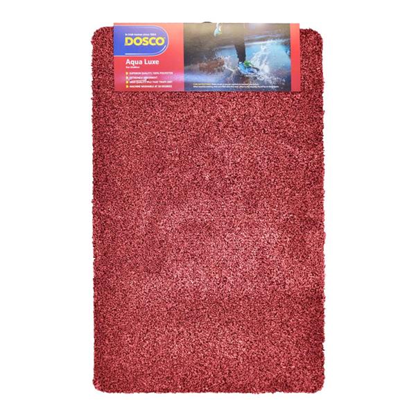 Dosco Aqualuxe Indoor Door Mat 50cm x 80cm Machine Washable - Red | 29806
