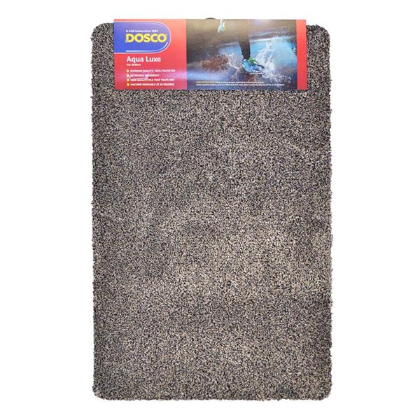 Dosco Aqualuxe Indoor Door Mat 50cm x 80cm Machine Washable - Granite | 29808