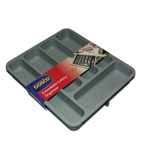 Dosco Extendable Cutlery Organiser Tray - Grey | 55321