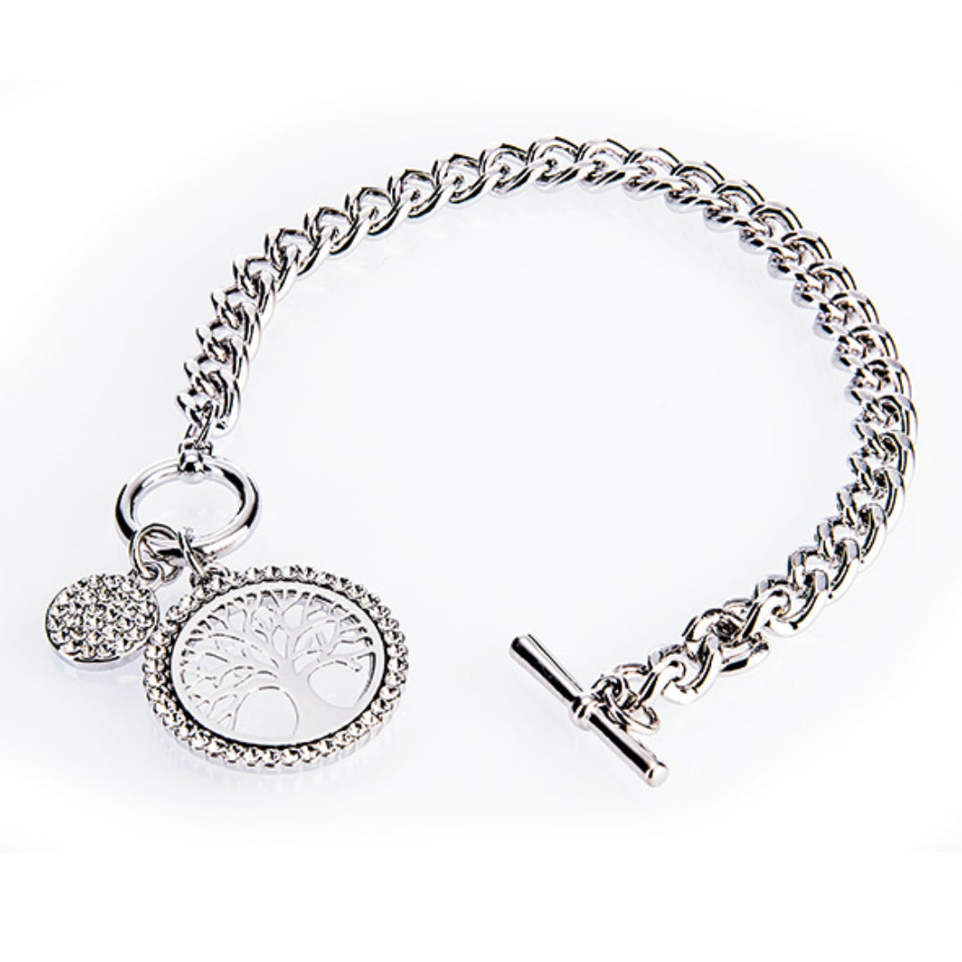 Newgrange Living Tree of Life Toggle Bracelet - Silver | 600040