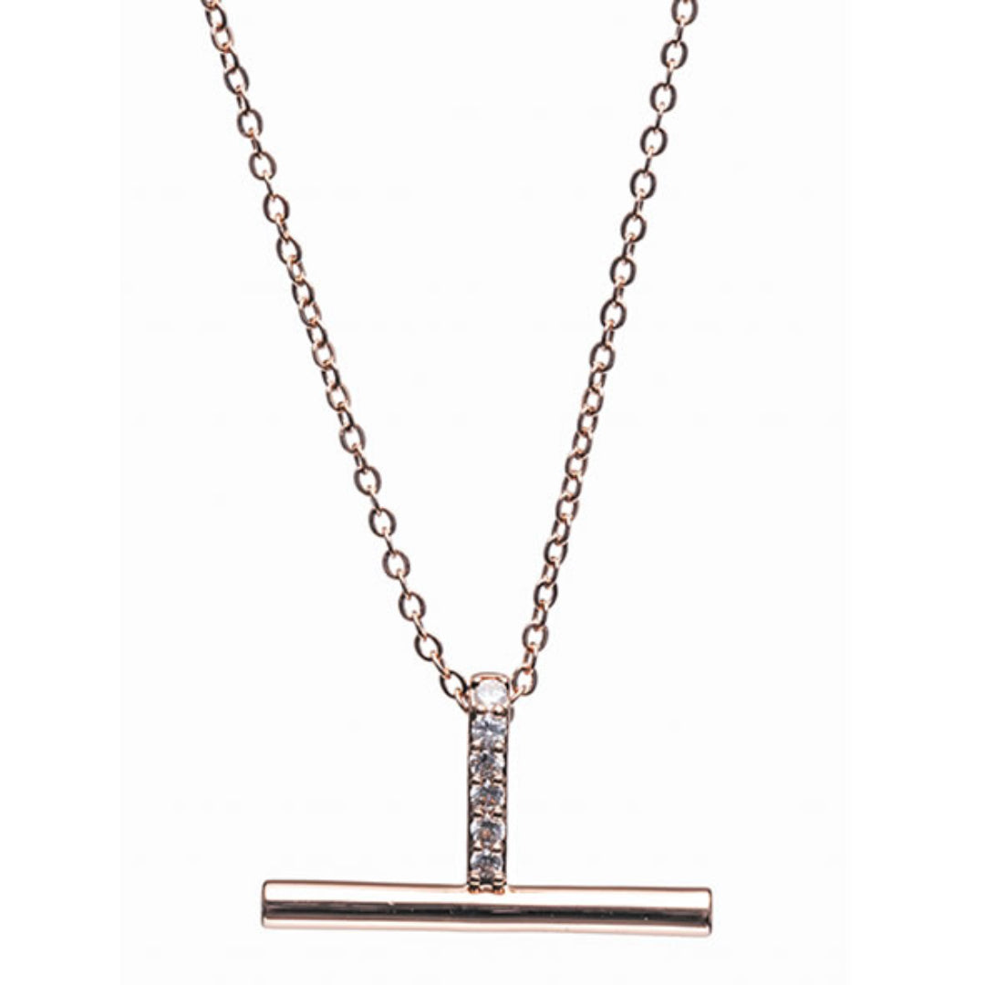 Newgrange Living T Bar  Pendant - Rose Gold | 600063