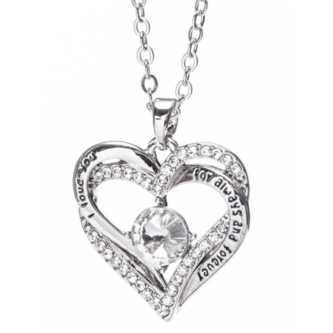 Newgrange Living Heart with Stone Pendant - Silver | 600079