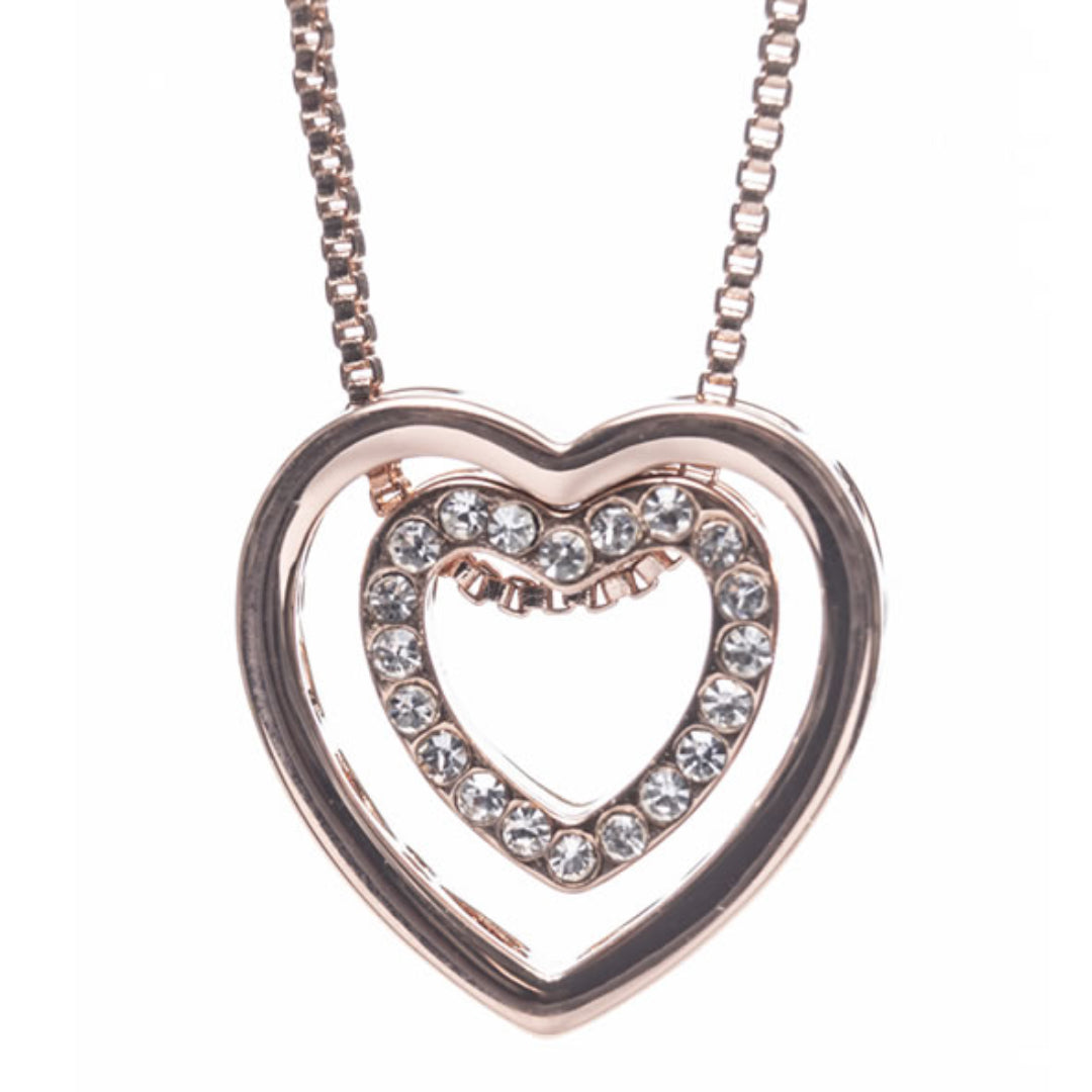 Newgrange Living Heart Intertwined Pendant - Rose Gold | 600084