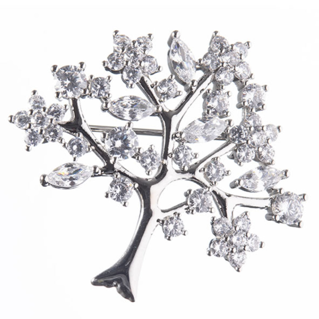 Newgrange Living Tree of Life Brooch - Silver | 600329