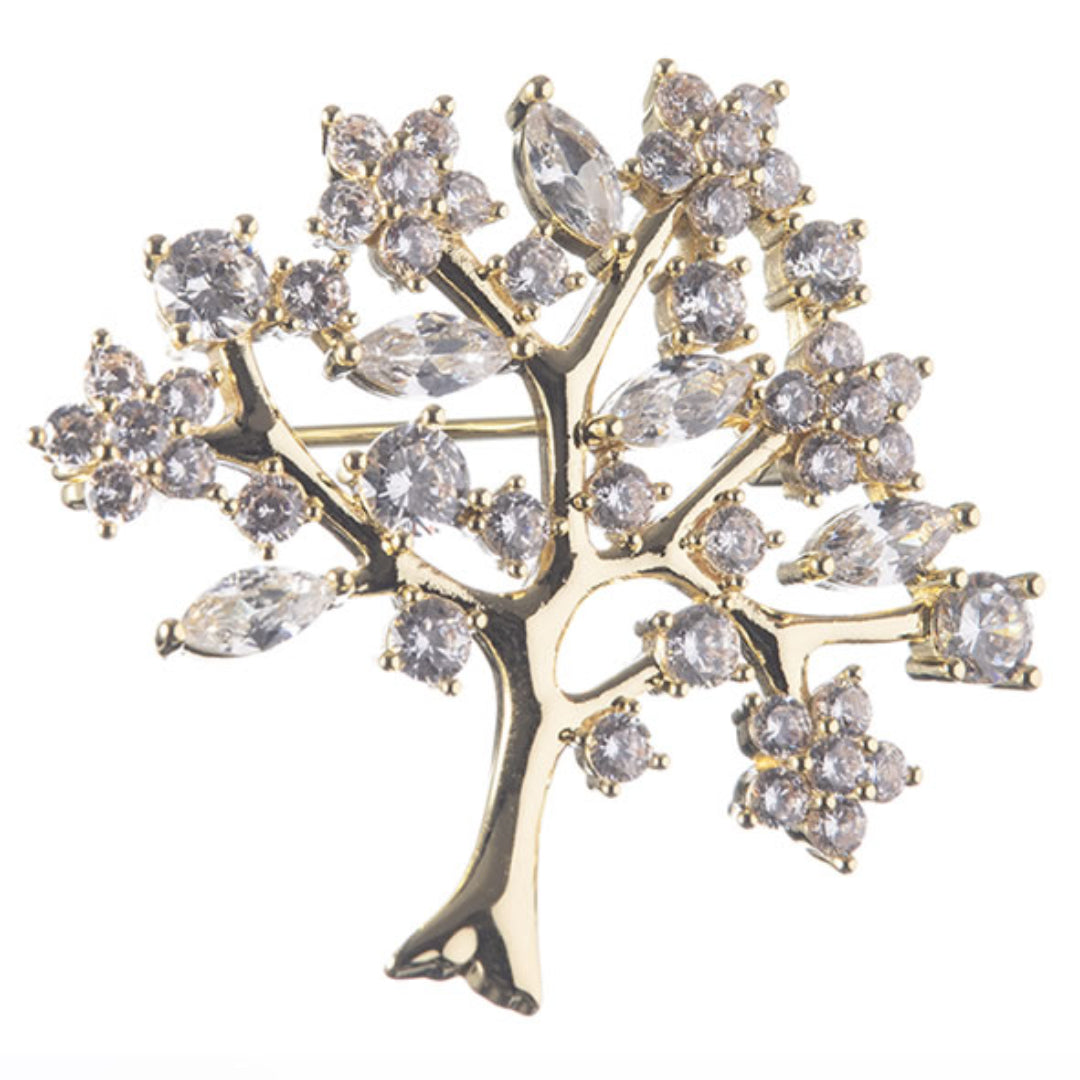 Newgrange Living Tree of Life Brooch - Gold | 600330