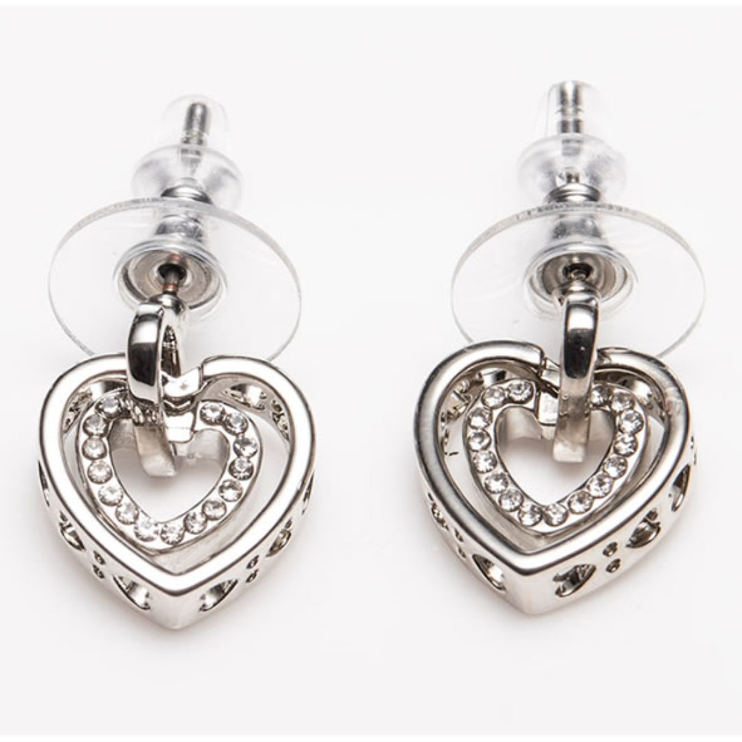 Newgrange Living Heart Intertwined Earrings - Silver | 600310