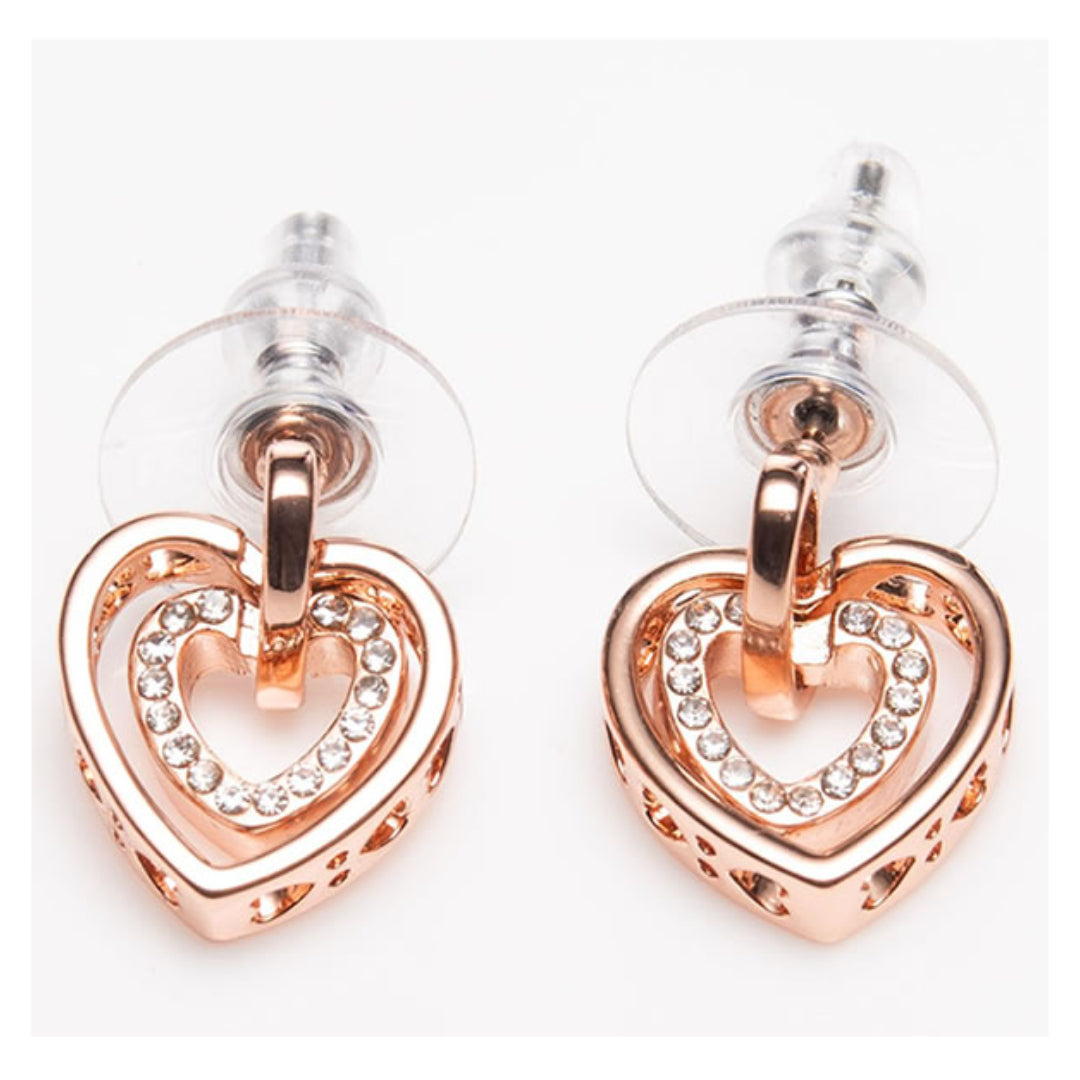 Newgrange Living Heart Intertwined Earrings - Rose Gold | 600311