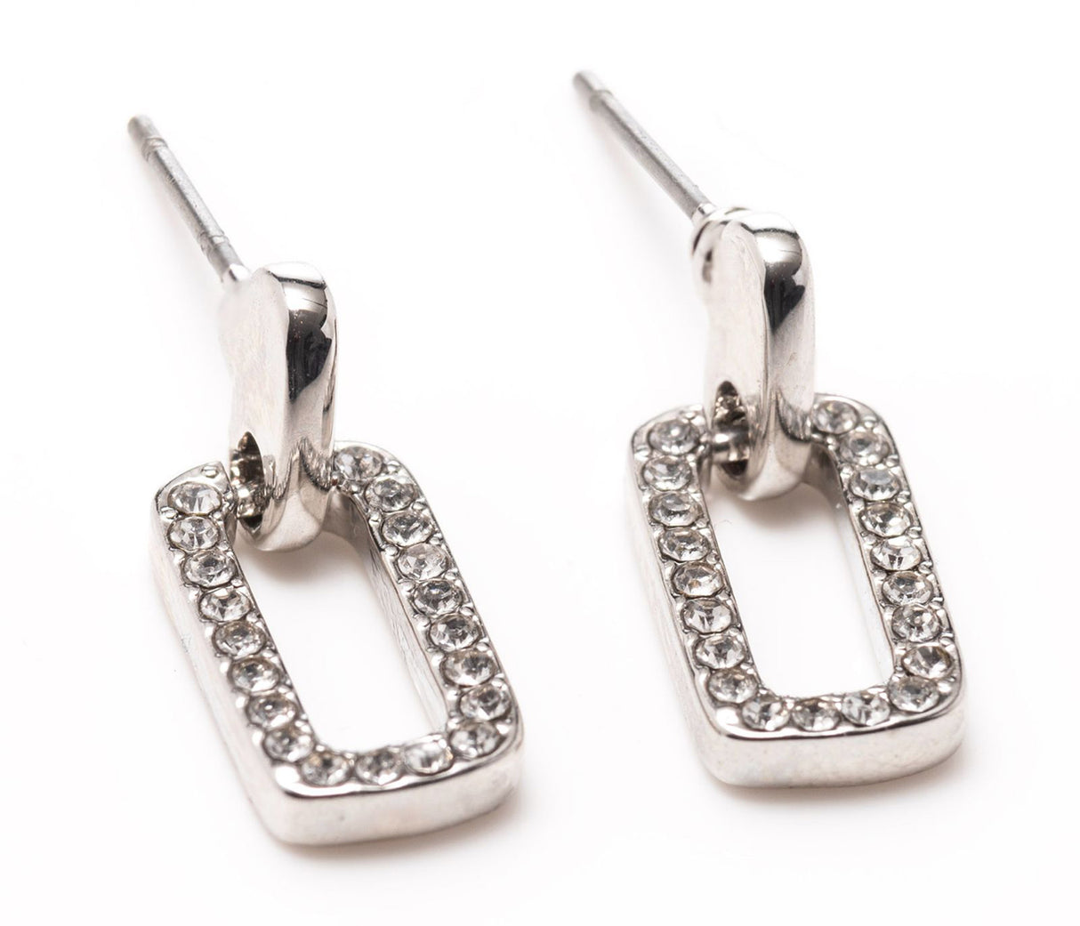 Newgrange Living Diamond Square Earrings Pair - Silver | 600331