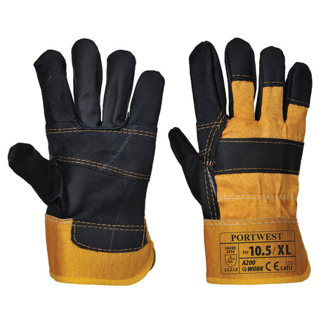 Portwest A200 Furniture Hide Rigger Glove Yellow - XL Size 10 | RG20YERXL