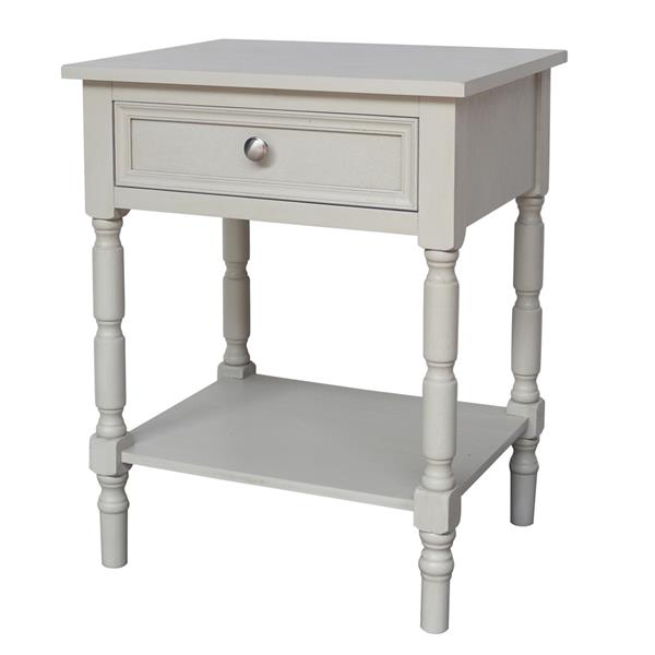 Tara Lane Lincoln 1 Drawer Accent Table - Subtle Grey | TL5467