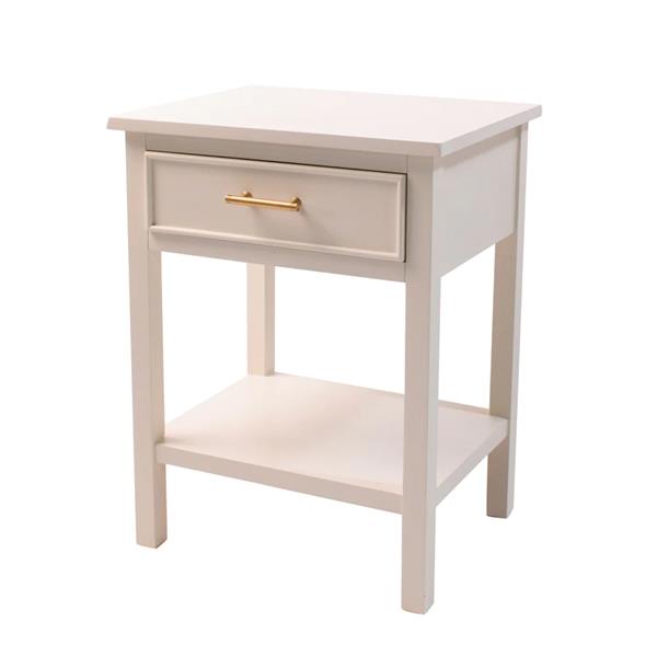 Tara Lane Ainsley 1 Drawer Accent Table - Soft Cream | TL5528