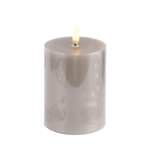 Tara Lane 3D Flame LED Battery Candle 10cm with Timer - Grey | TL5618