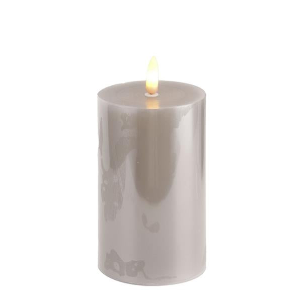 Tara Lane 3D Flame LED Battery Candle 13cm with Timer - Grey | TL5619