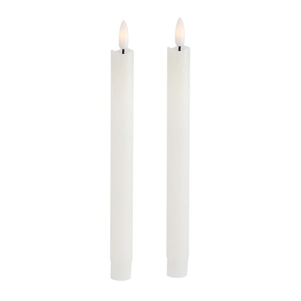 Tara Lane 3D Flame LED Taper Candle Set 25cm - Ivory | TL5621