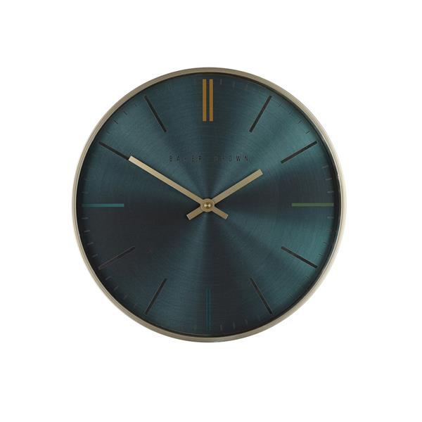 Tara Lane Baker and Brown Metallic Wall Clock 30cm - Blue | TL5997