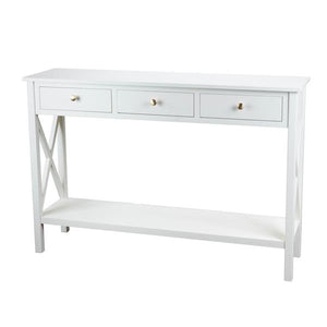 Tara Lane Rivera 3 Drawer Console Table - White | TL6050