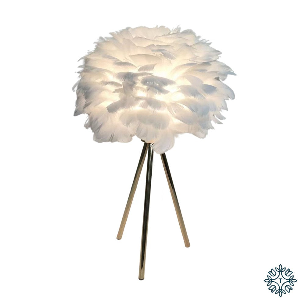 Tara Lane Feather Table Lamp 50cm - White | TL6131