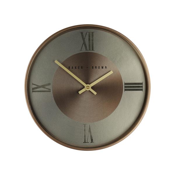 Tara Lane Baker and Brown Wall Clock 30cm - Bronze | TL6171