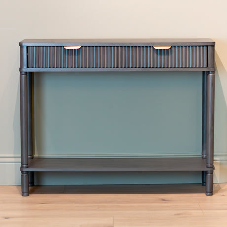 Tara Lane Harman 2 Drawer Console Table - Dark Charcoal Grey | TL6609