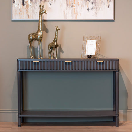 Tara Lane Harman 3 Drawer Console Table - Dark Charcoal Grey | TL6610